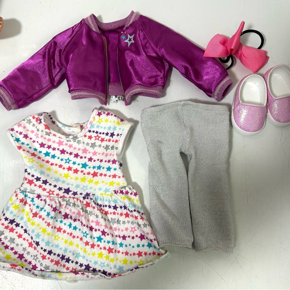 AMERICAN GIRL Truly Me Doll “Sparkle And Shine” Outfit/2 Accessories